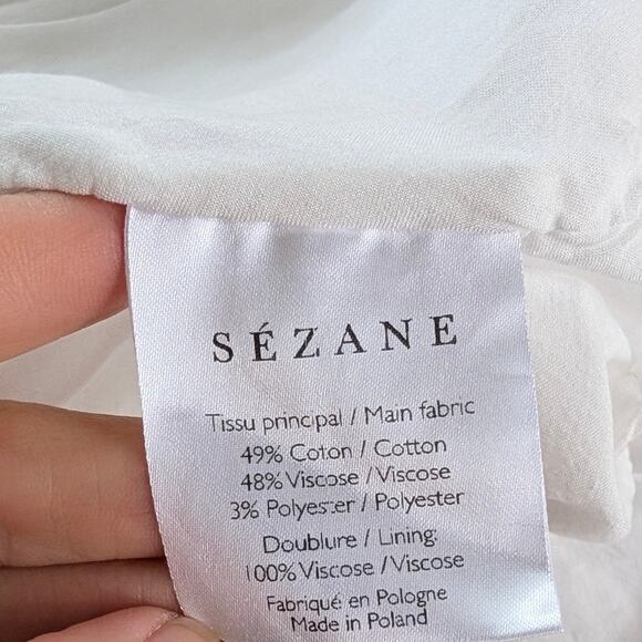 Sézane Sezane Elia Dress Womens 38/ M Ecru Boho Sleeveless Tiered Midi Maxi - Picture 11 of 12